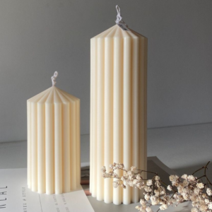 Geometric Ribbed Candles